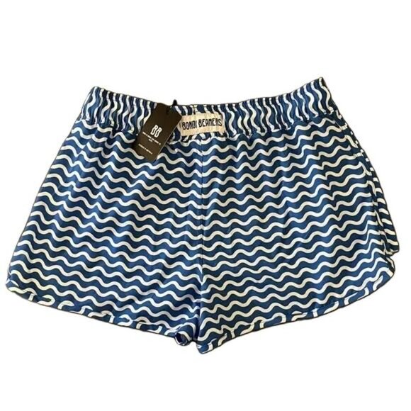 Bondi Beamers Blue Wave Athletic Beach Shorts - Picture 2 of 6